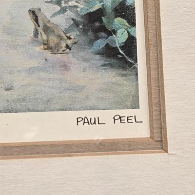 Antique PAUL PEEL Artist Signed & Titled Print ' The Young Biologist'