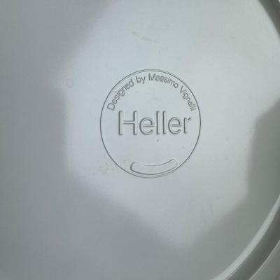 1074 Vintage Heller Plastic Melamine Plates & Blue Tumblers