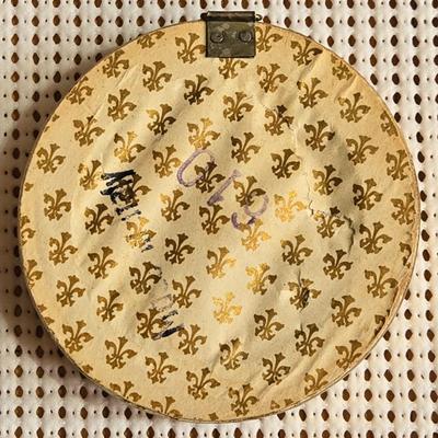 Small Gold Gilt Mirror with Antique Print