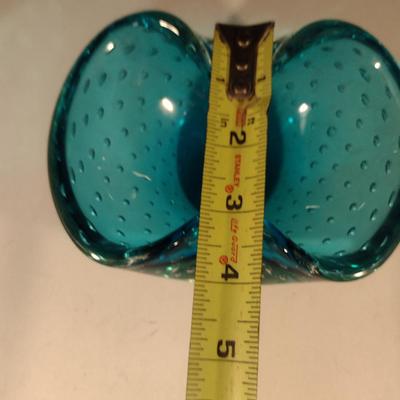 Controlled Bubble Art Glass Bowl