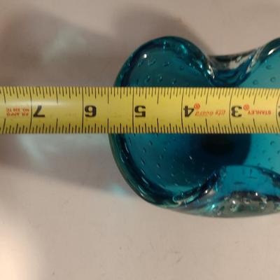 Controlled Bubble Art Glass Bowl