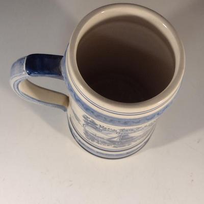 Heineken Blue Delfts Hand Painted Ceramic Stein