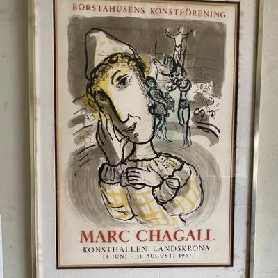 Marc Chagall Poster Print, Framed and Signed 28" x 38"