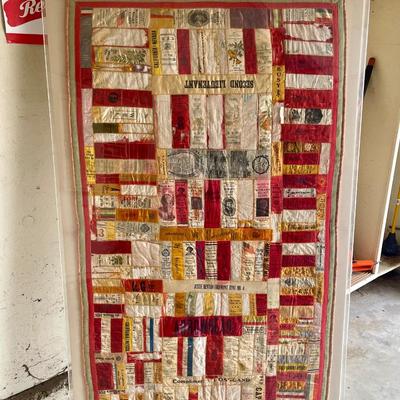 Quilt of Ribbons and Flag Honors- Women's Relief Corps