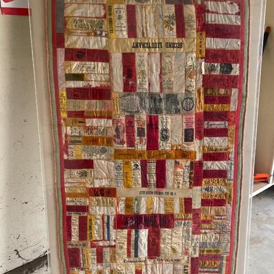 Quilt of Ribbons and Flag Honors- Women's Relief Corps