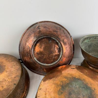 1084 Copper Over Metal Pans/Bowls With Ironstone Double Boiler