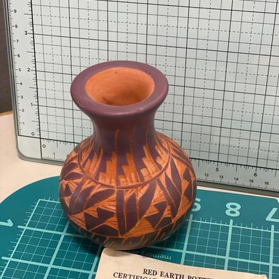 Small Red Earth pottery vase
