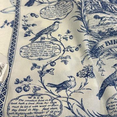 Large Royal Staffordshire Dinnerware Plate Made in England and Various Crisp Blue Patterend Dish Towels