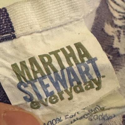 Large Royal Staffordshire Dinnerware Plate Made in England and Various Crisp Blue Patterend Dish Towels