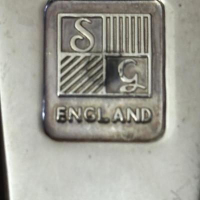 Large Royal Staffordshire Dinnerware Plate Made in England and Various Crisp Blue Patterend Dish Towels