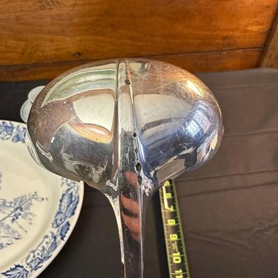 Large Royal Staffordshire Dinnerware Plate Made in England and Various Crisp Blue Patterend Dish Towels