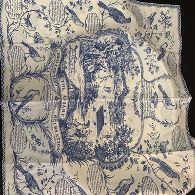 Large Royal Staffordshire Dinnerware Plate Made in England and Various Crisp Blue Patterend Dish Towels