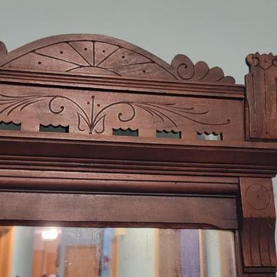 Hall mirror carved wood