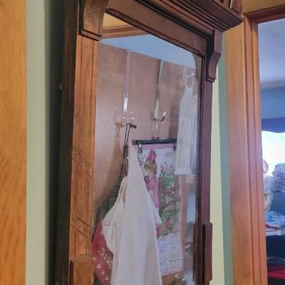 Hall mirror carved wood