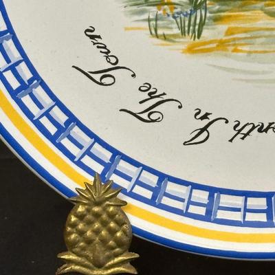 Fitz and Floyd Fox Napkin Rings and Canapé Knives, Decorative Plates and Napkins