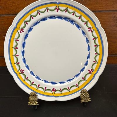 Fitz and Floyd Fox Napkin Rings and Canapé Knives, Decorative Plates and Napkins