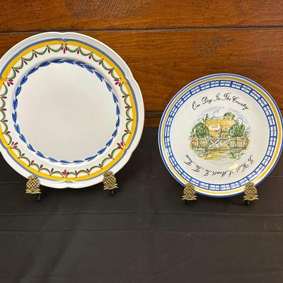 Fitz and Floyd Fox Napkin Rings and Canapé Knives, Decorative Plates and Napkins