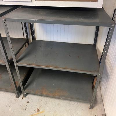 Two Metal Shelving Units (B2-MG)