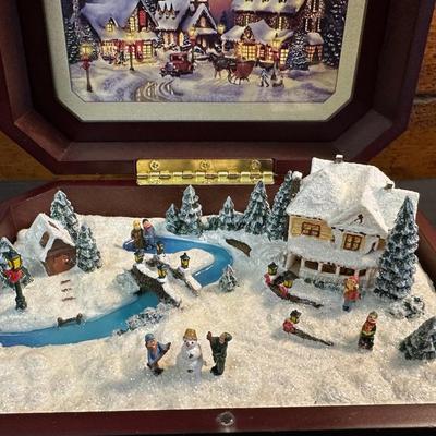 Lot of Christmas Decor including Thomas Kinkade’s Holiday Music Box, Snowman Oval Platter and More!