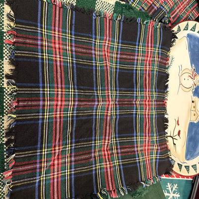 Lot of Christmas Decor including Thomas Kinkade’s Holiday Music Box, Snowman Oval Platter and More!