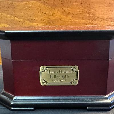 Lot of Christmas Decor including Thomas Kinkade’s Holiday Music Box, Snowman Oval Platter and More!