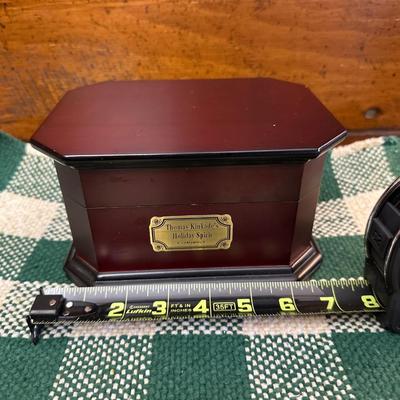 Lot of Christmas Decor including Thomas Kinkade’s Holiday Music Box, Snowman Oval Platter and More!