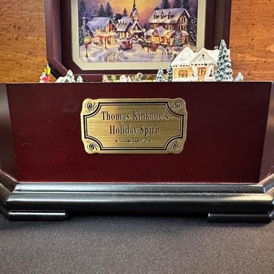 Lot of Christmas Decor including Thomas Kinkade’s Holiday Music Box, Snowman Oval Platter and More!