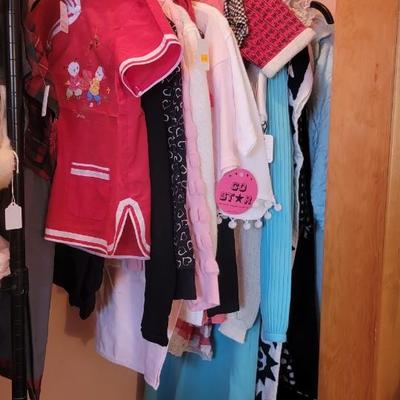 Sale Photo Thumbnail #264: An assortment of clothes some doll clothes. Lyre Bird size 8 top and more