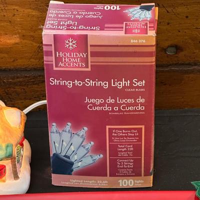 Lot of Christmas Decor including Snowman plates, Vintage Holly Berry Food Runners, Avon Santa Town Reindeer Lodge and More!