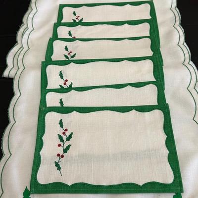 Lot of Christmas Decor including Snowman plates, Vintage Holly Berry Food Runners, Avon Santa Town Reindeer Lodge and More!