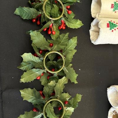 Lot of Christmas Decor including Snowman plates, Vintage Holly Berry Food Runners, Avon Santa Town Reindeer Lodge and More!