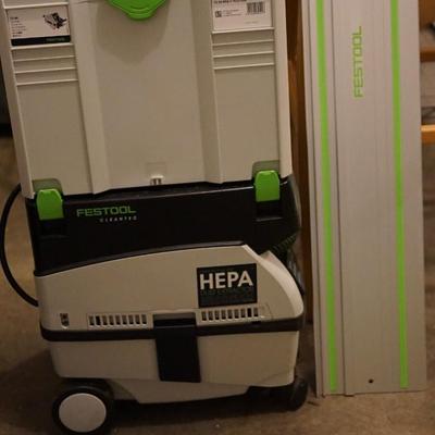 FESTOOL CIRCULAR TRACK PLUNGE SAW TS55 /575 387 PLUS/W HEPA VACUME