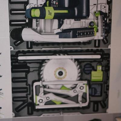 FESTOOL CIRCULAR TRACK PLUNGE SAW TS55 /575 387 PLUS/W HEPA VACUME