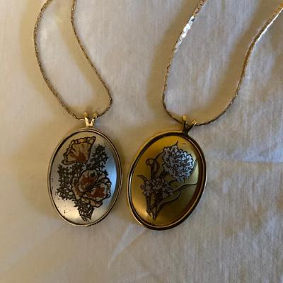 Lot of 2 gold toned Reed and Baron Necklaces