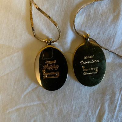 Lot of 2 gold toned Reed and Baron Necklaces