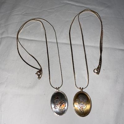 Lot of 2 gold toned Reed and Baron Necklaces