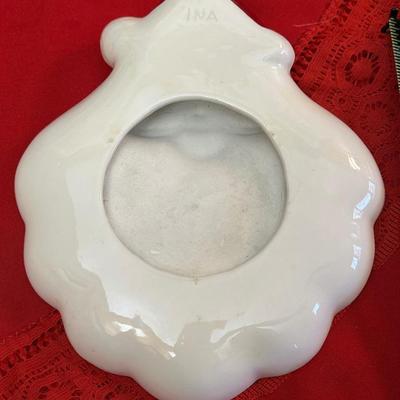 Lot of Christmas Decor including Vintage Red Table Cloth, Hand Knitted Pillow and More!