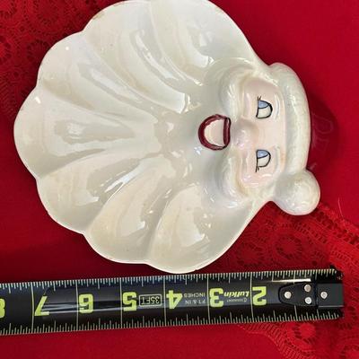 Lot of Christmas Decor including Vintage Red Table Cloth, Hand Knitted Pillow and More!