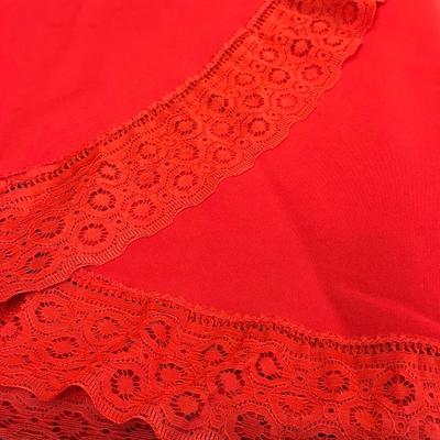 Lot of Christmas Decor including Vintage Red Table Cloth, Hand Knitted Pillow and More!