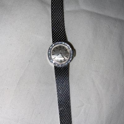 Omega Ladies 14K White Gold Mesh watch