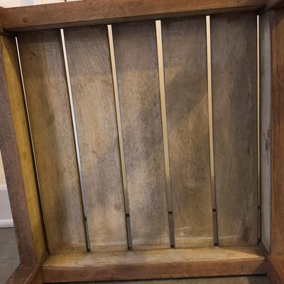 Crate & Barrel Set of Two Matching Teak Side Tables (BD-DZ)