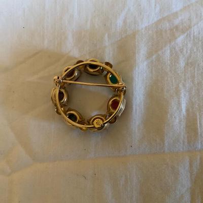 Vintage Egyptian Revival Gold toned Brooch