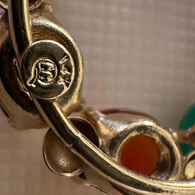 Vintage Egyptian Revival Gold toned Brooch