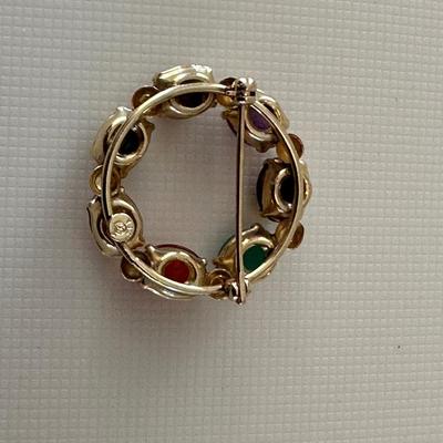 Vintage Egyptian Revival Gold toned Brooch