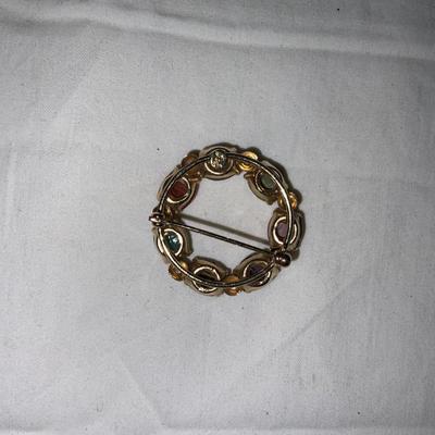 Vintage Egyptian Revival Gold toned Brooch