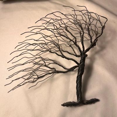 Twisted Wire Tree & Slate Stone Oil Candle (LR-RG)
