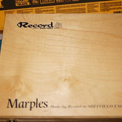 SET OF MARPLES WOOD CHISLES IN WOODEN DISPLAY BOX-SET OF SIX