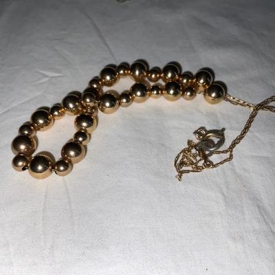 Lot of Gold toned chains