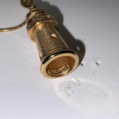 Ballou 14K Lighthouse Necklace and Pendant With Diamond