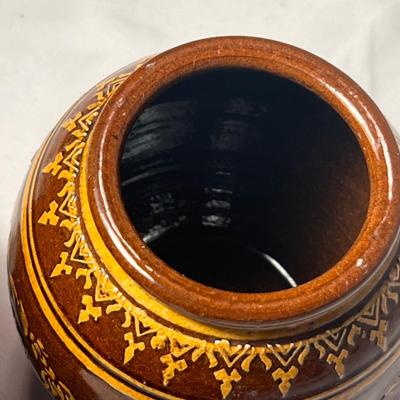 Terracotta Pots & Kammavaca Framed Manuscript (LR-RG)